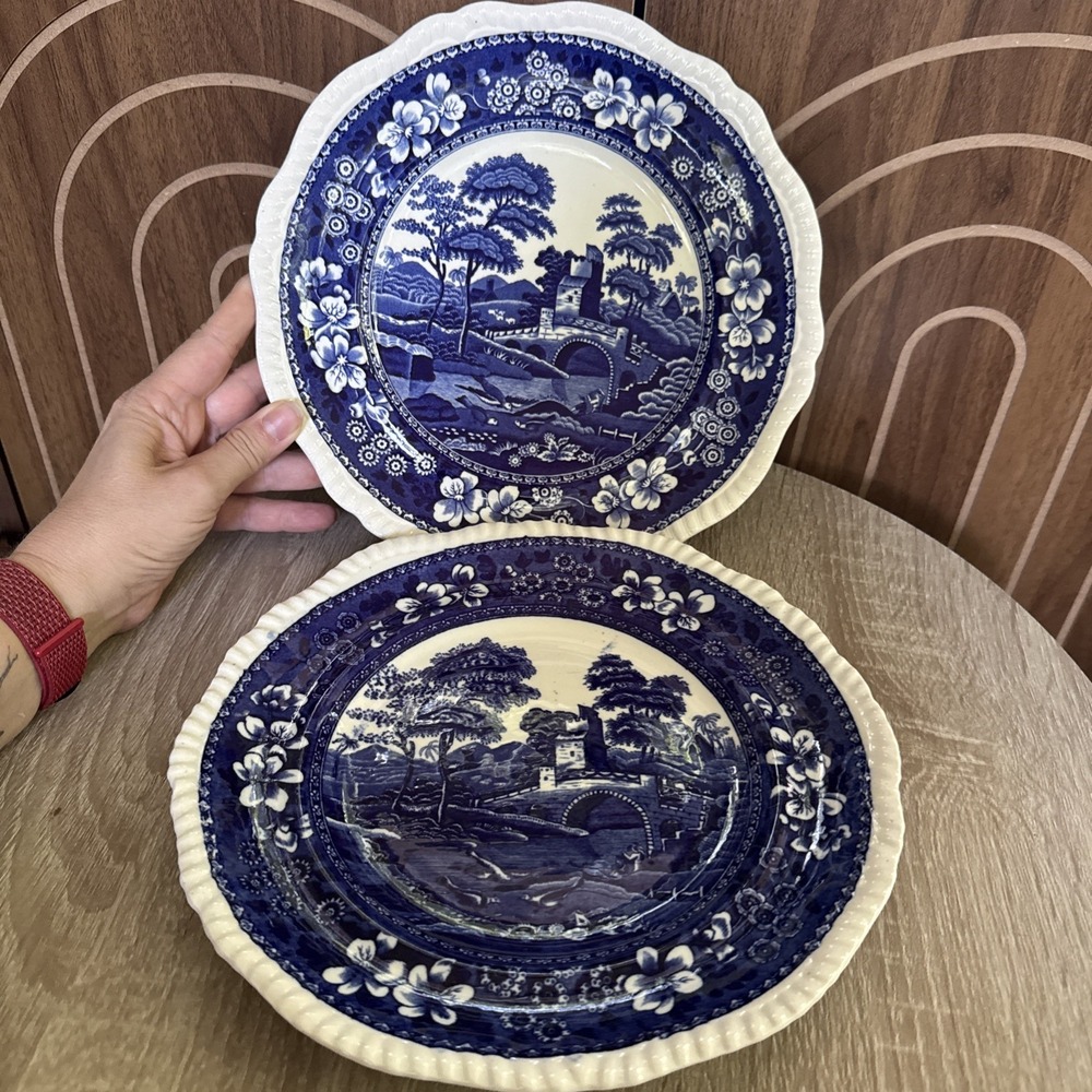 COPELAND SPODE 10 1/2" Plate Blue Spodes Tower England